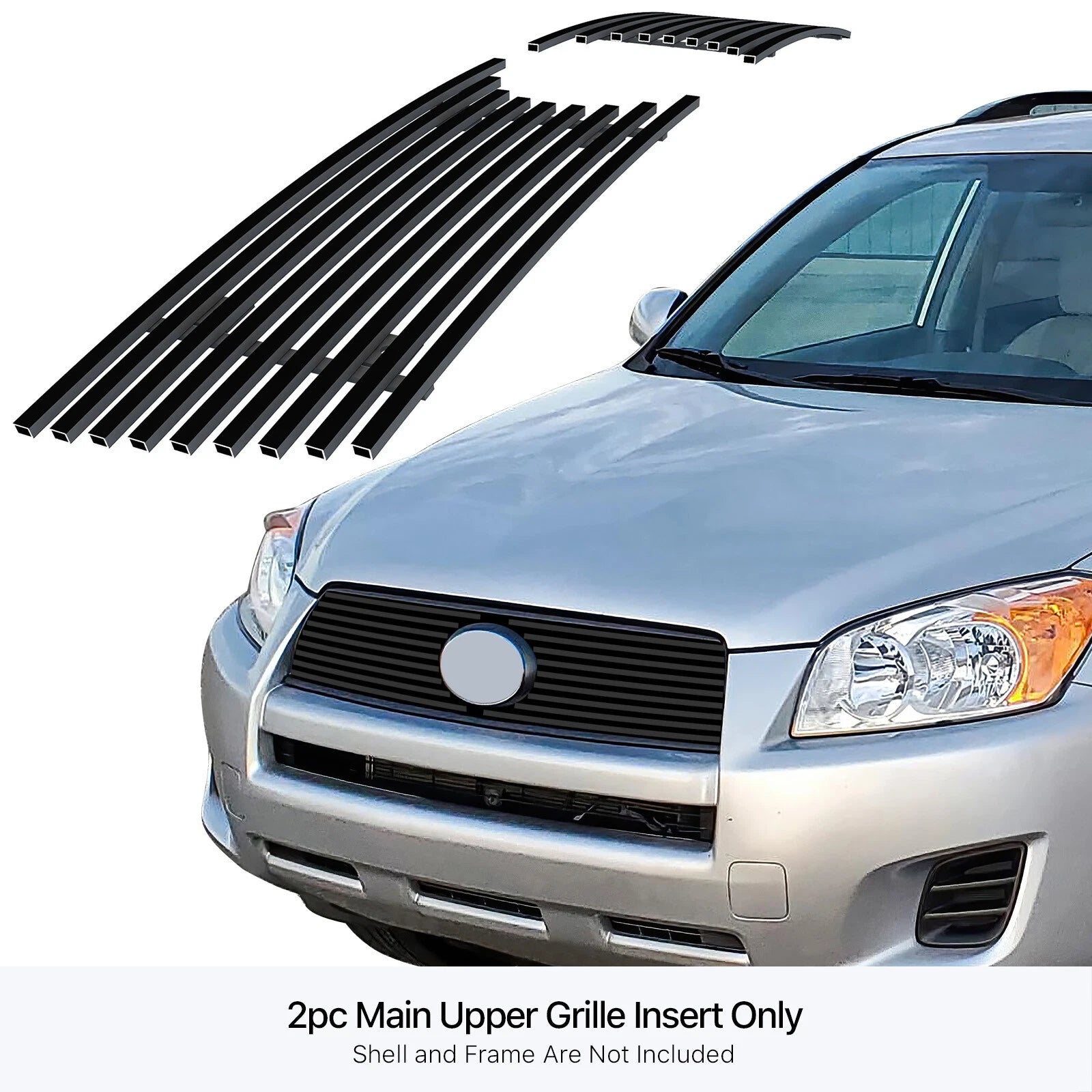 Stainless Steel Black Billet Grille Insert for Toyota RAV4 (2009-2012)