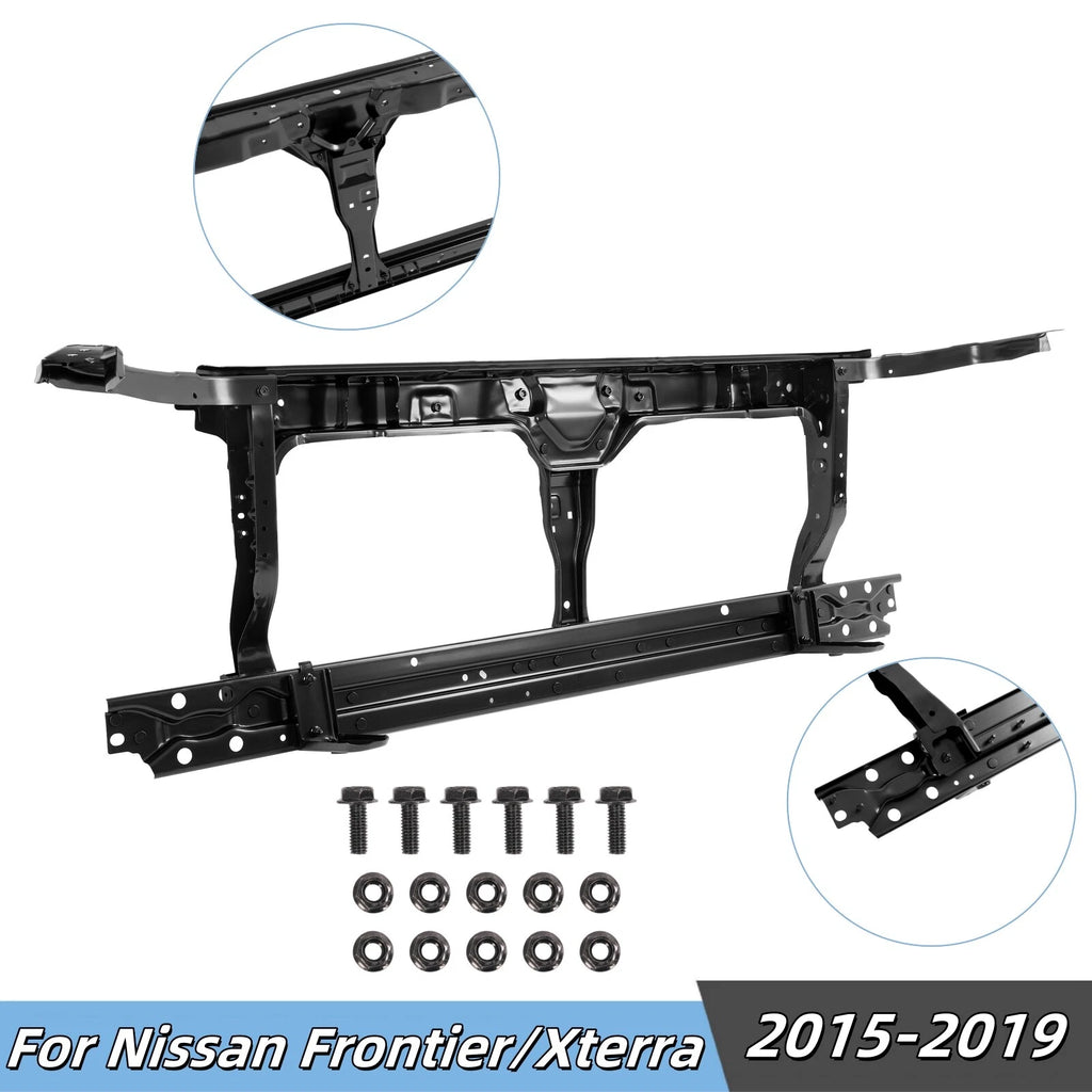 Black Steel Radiator Support for Nissan Frontier Xterra (2015–2019) NI1225248
