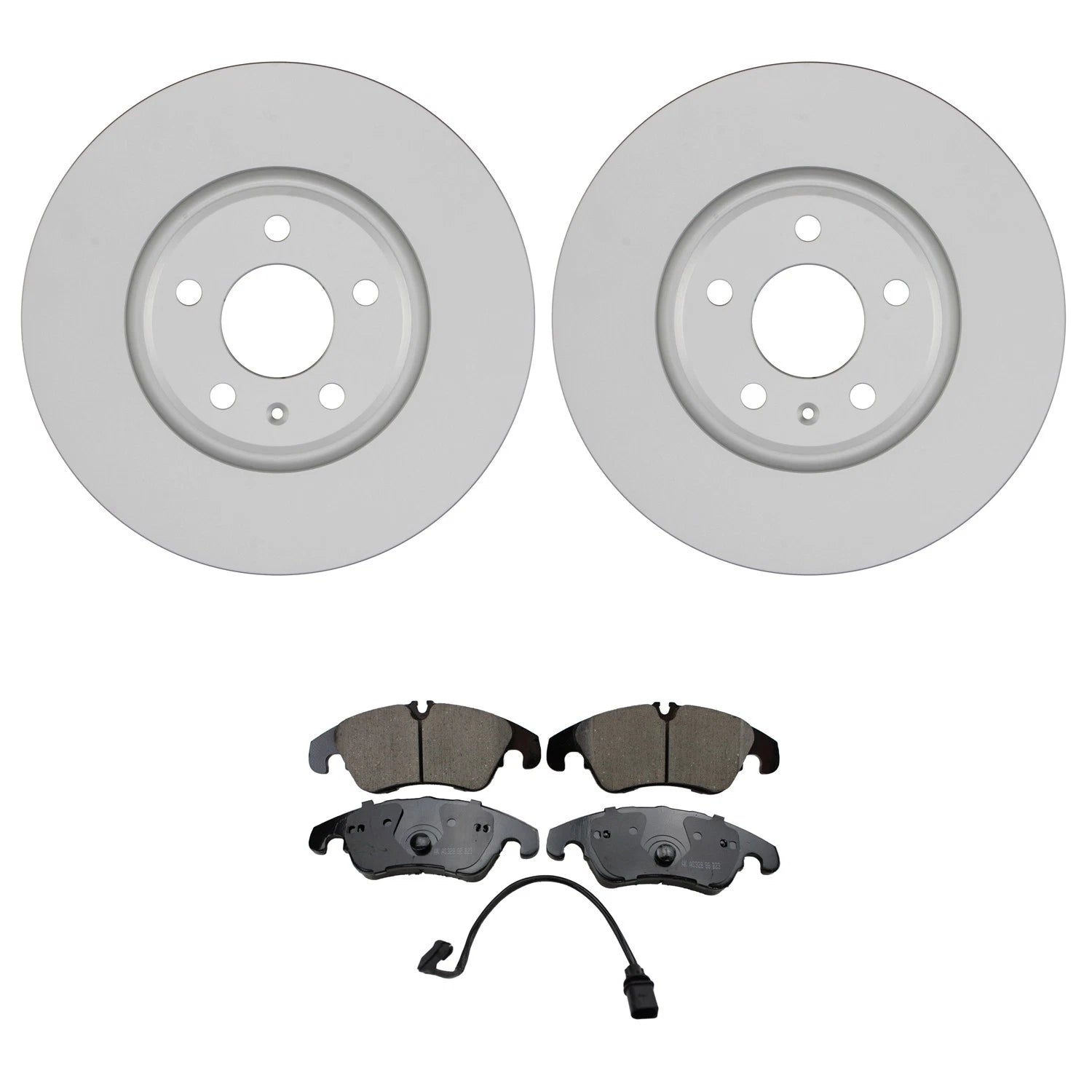 Set of 4 Bosch QuietCast Front Rotors & Akebono EURO Ceramic Pads for Audi A4 A5 (2010–2016)
