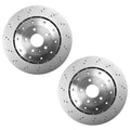 2X Rear 356mm Drilled Brake Disc Rotors for Audi R8 (2007–2015)