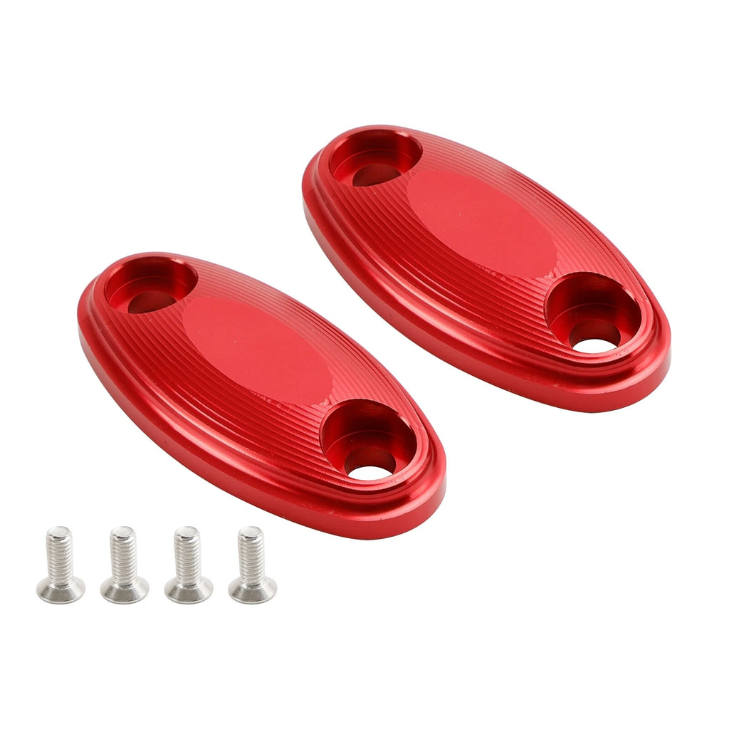 CNC Aluminum Red Mirror Block Off Plates for Honda CBR500R CBR600RR (2013–2020)