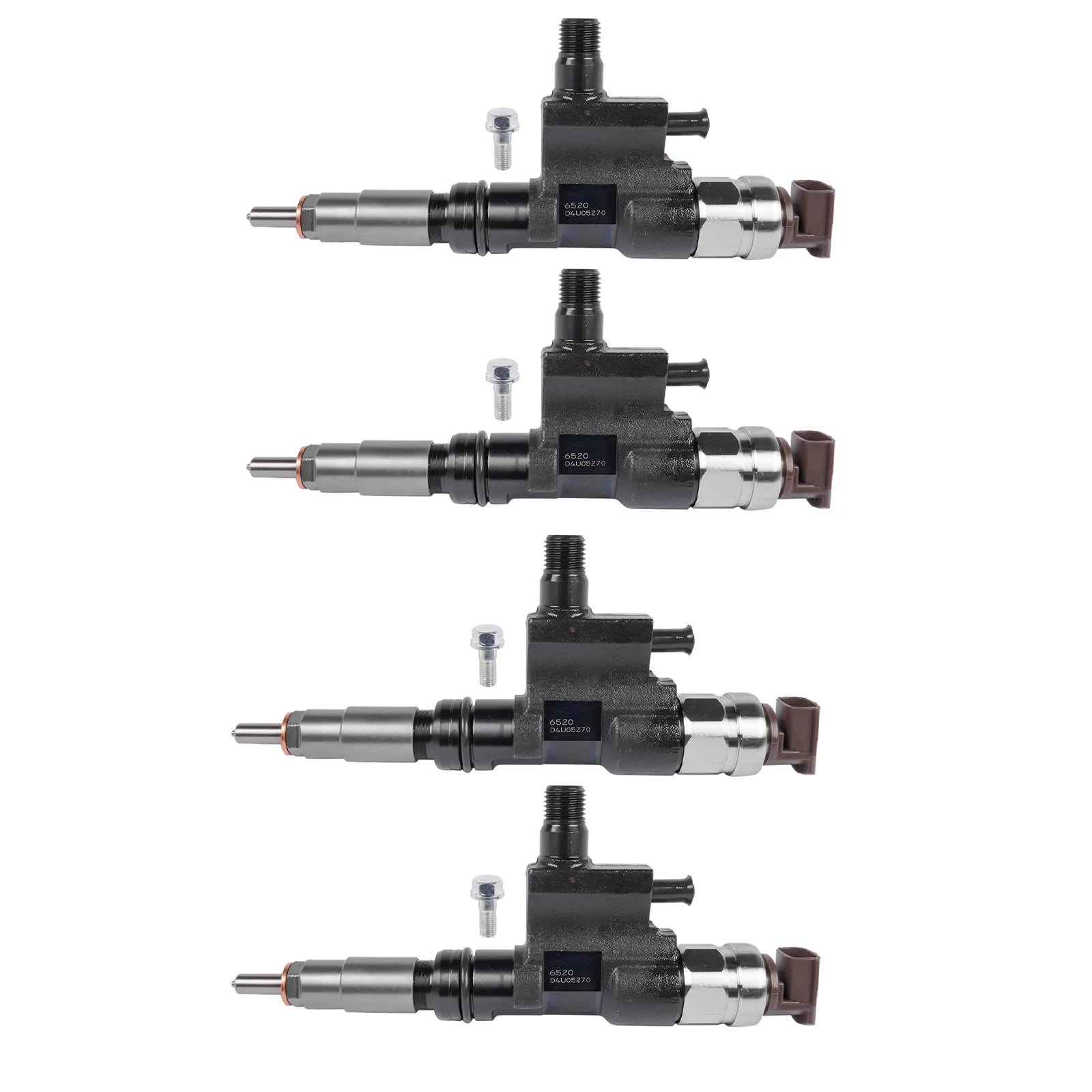 4X Diesel Fuel Injectors for Hino 300 NO4C (2004–2023) 095000-6520 095000-6521 23670-E0090