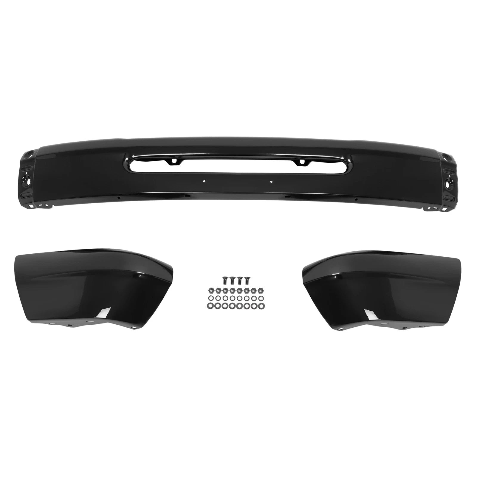 Chrome/Black Steel Front Bumper Face Bar for Ford Ranger (1993–1997)