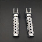Silver Front Foot Pegs for Kawasaki Ninja EX250 EX500 ZX6 D/E/R ZX750 (1988–2009)