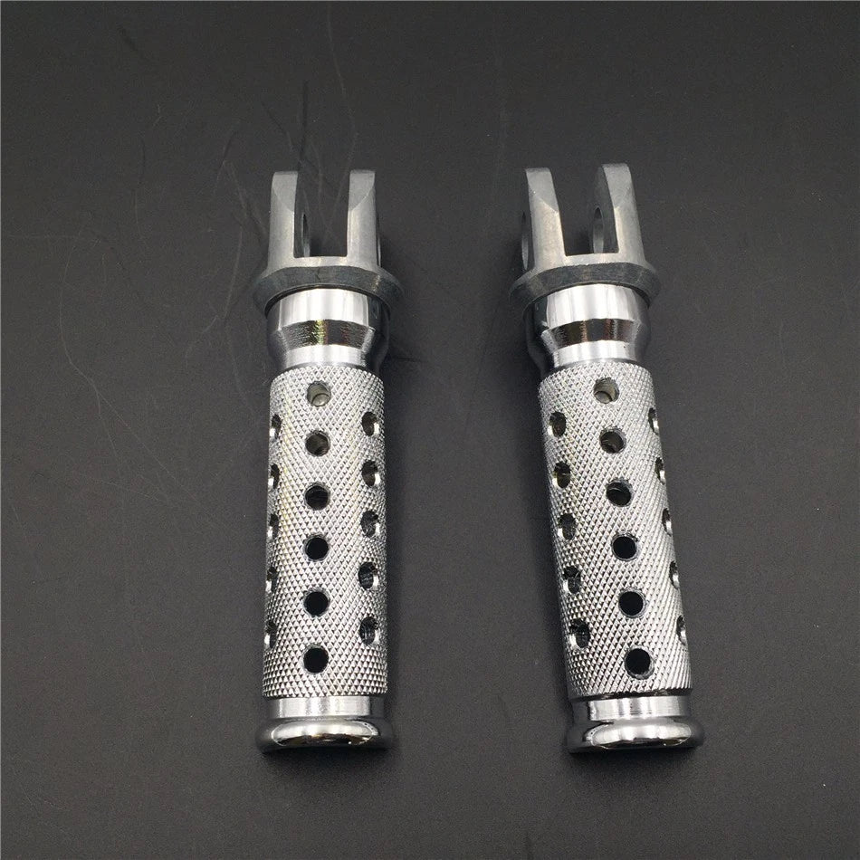 Silver Front Foot Pegs for Kawasaki Ninja EX250 EX500 ZX6 D/E/R ZX750 (1988–2009)