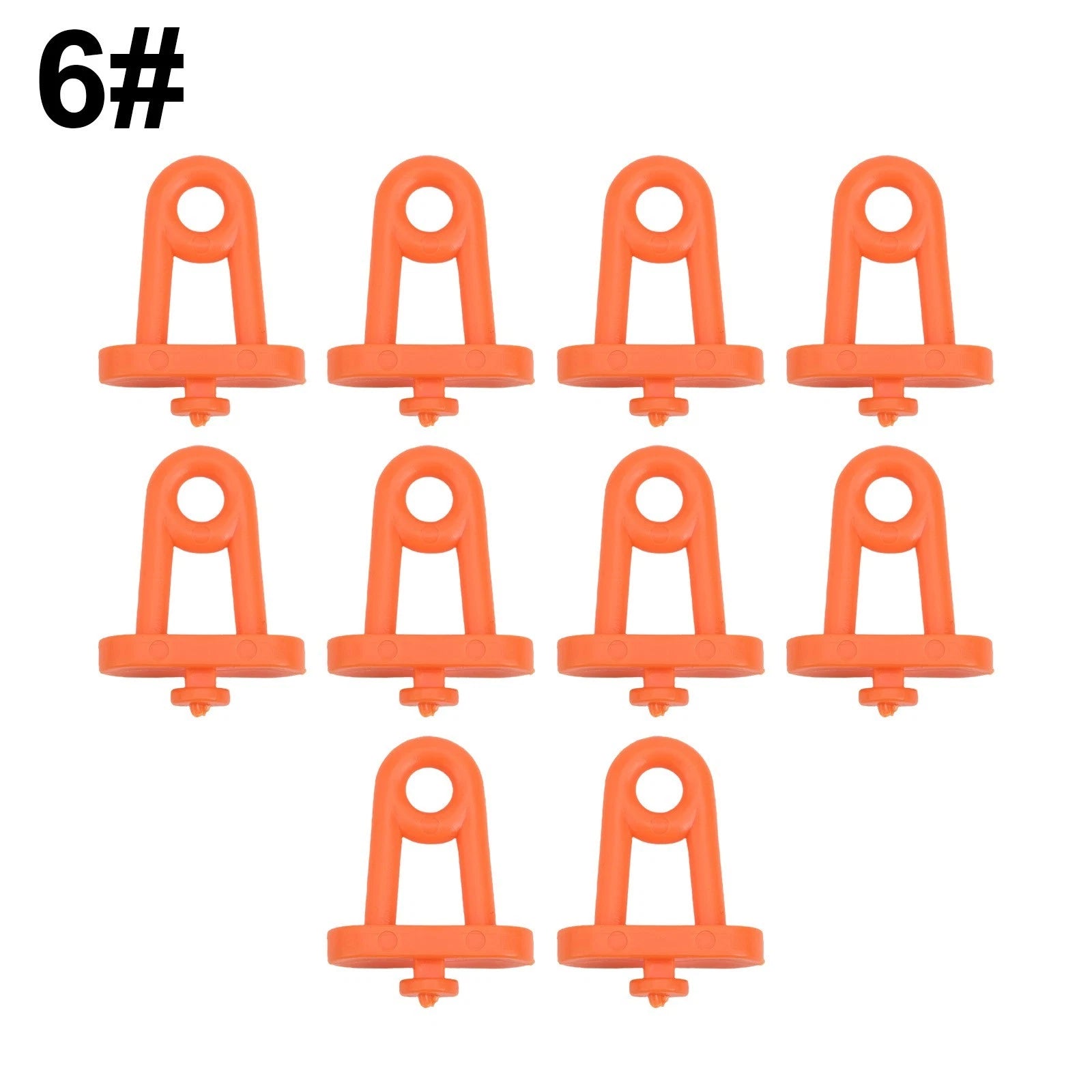 Set of 10 Orange Garage Organizer Wall Mounted Storage Hooks