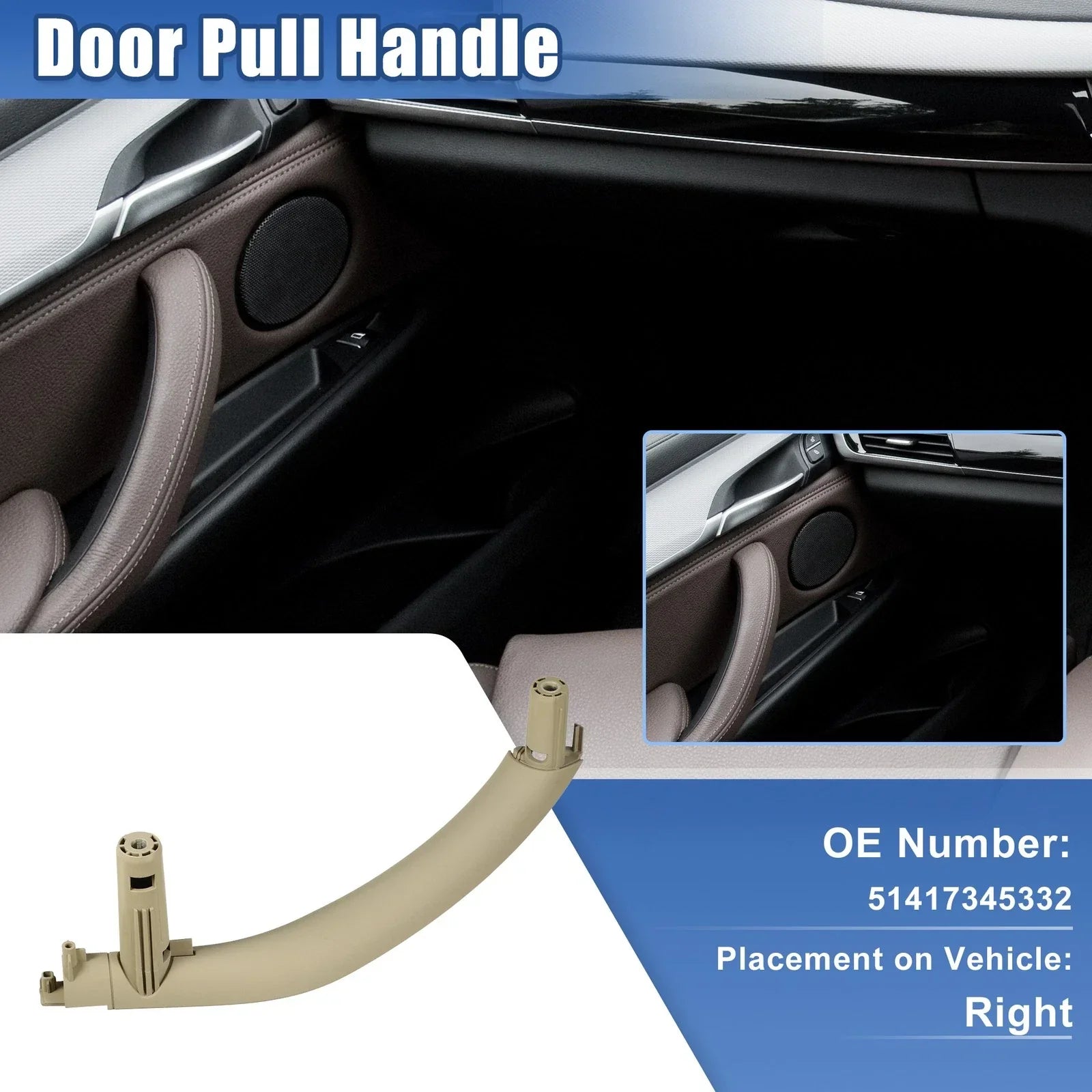 Interior Door Handle Right Side Pull for BMW X5