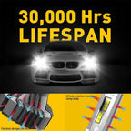 Set of 2 H4 9003 HB2 6500K LED Headlight Bulbs for