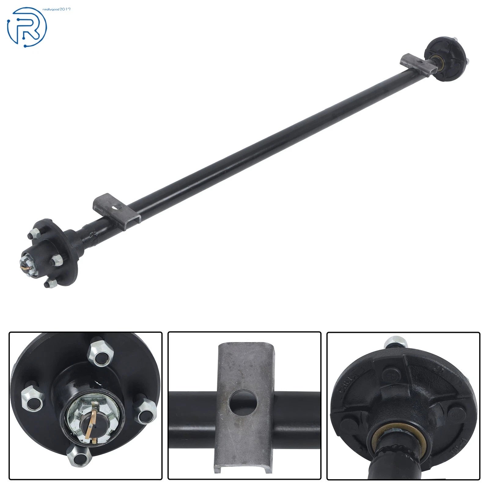 2000 lbs Idler Trailer Axle for Boat RV (4 Lug, 4" ID, 57" Hub Face)