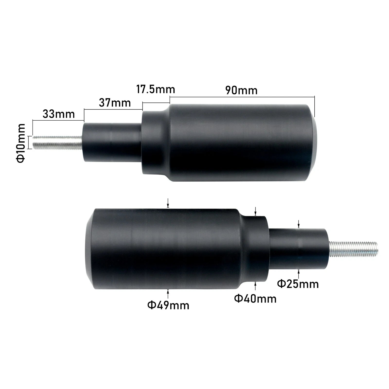 Frame Sliders No Cut Crash Protector Guards for Honda CB500F Kawasaki Z900 (2013–2023)