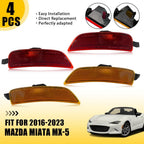 Front & Rear Side Marker Light Lamp Housing for Mazda Miata MX-5 (2016–2023)