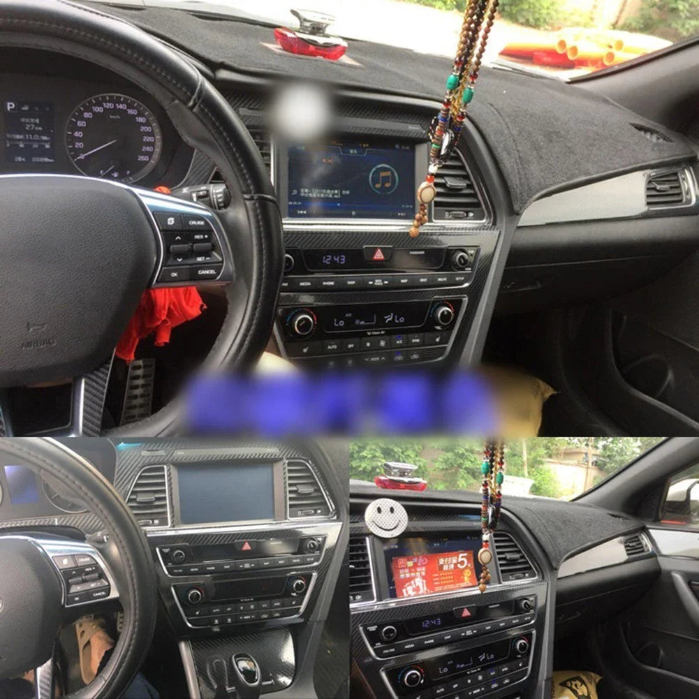 Carbon Fiber Console Stickers for Hyundai Sonata