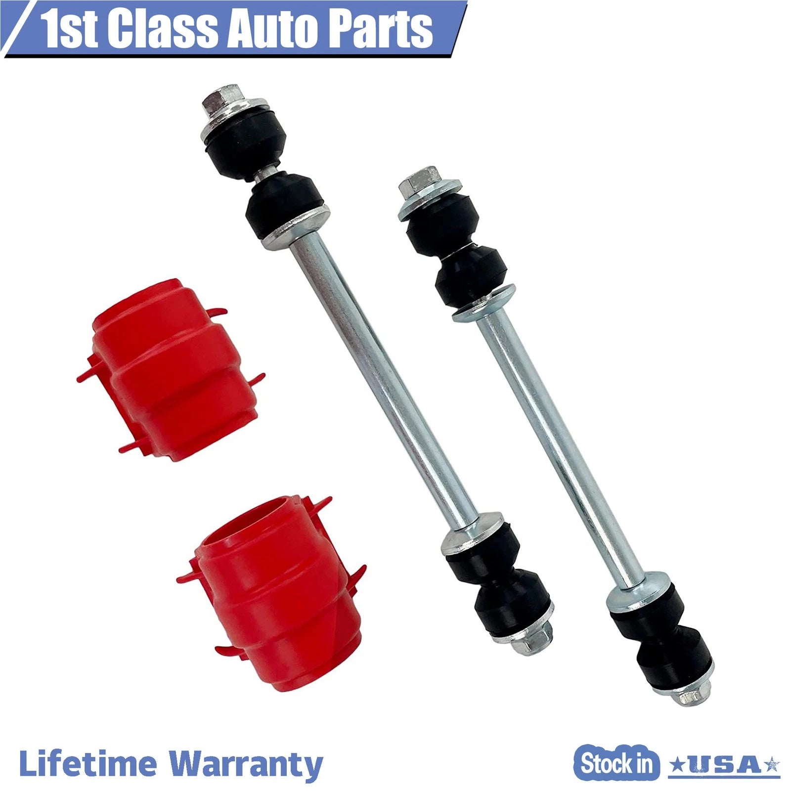 Set of 4 Front Sway Bar Links & Bushings for Ford Explorer (2006–2010)