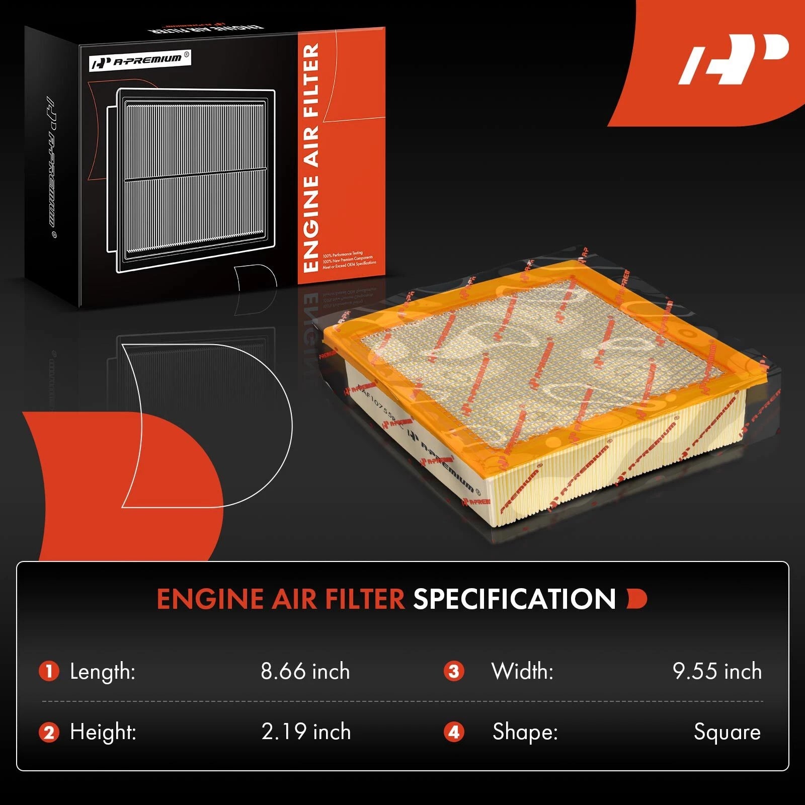 Engine Air Cleaner Filter Box with Air Filter for Jeep Grand Cherokee (1999–2021)