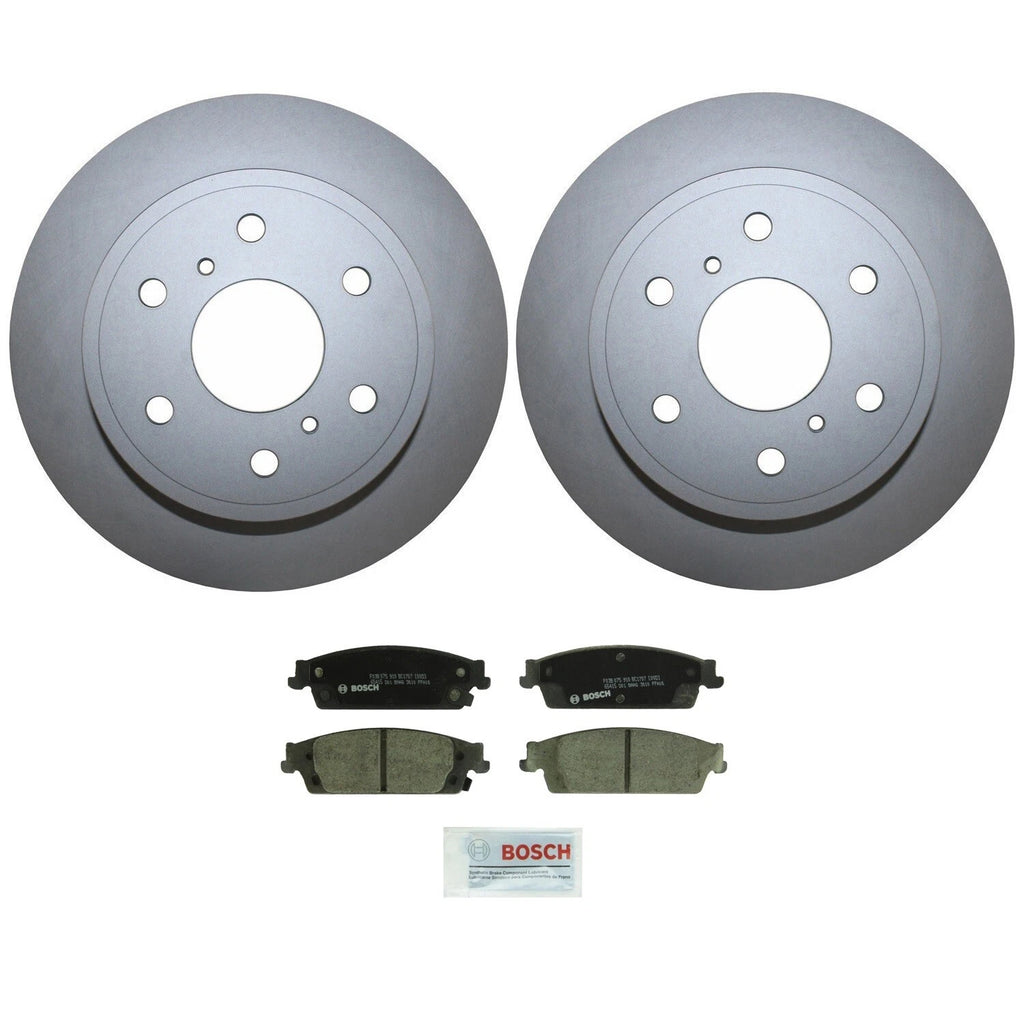 Rear Brake Kit 345mm Disc Rotors Bosch Ceramic Pads for Cadillac Chevrolet GMC