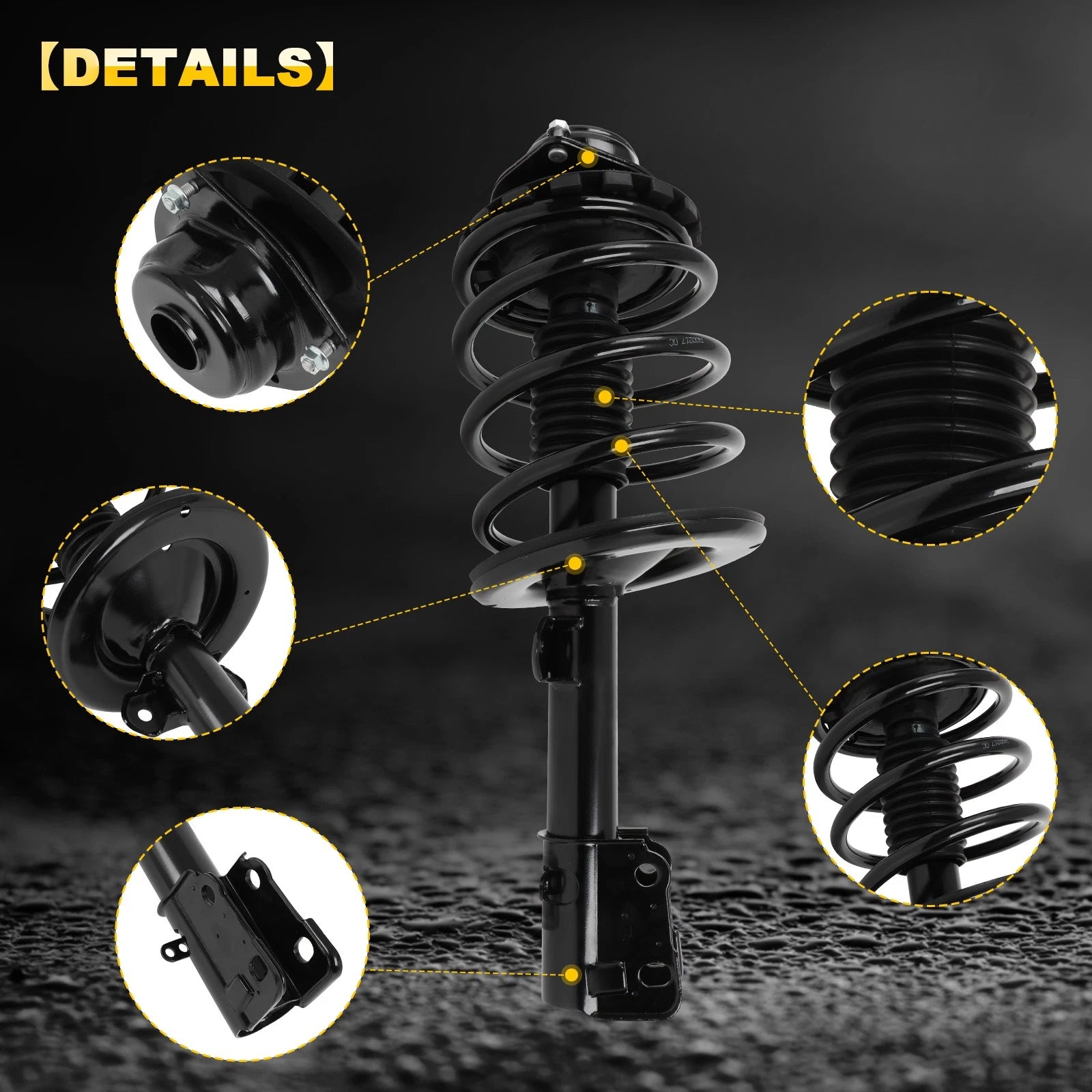 2X Front Complete Strut Spring for Chrysler Town & Country, Dodge Caravan