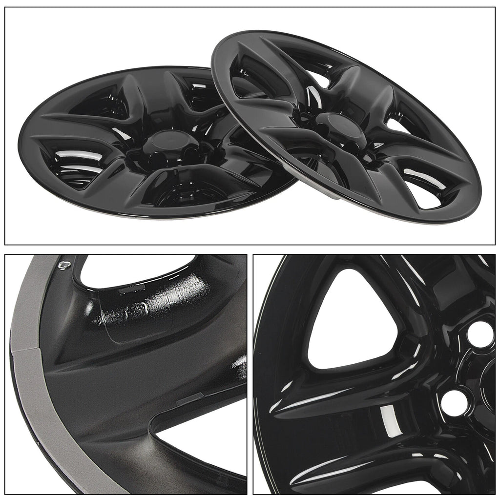 Set of 4 Black Wheel Hub Caps for Toyota RAV4 (2006–2012)