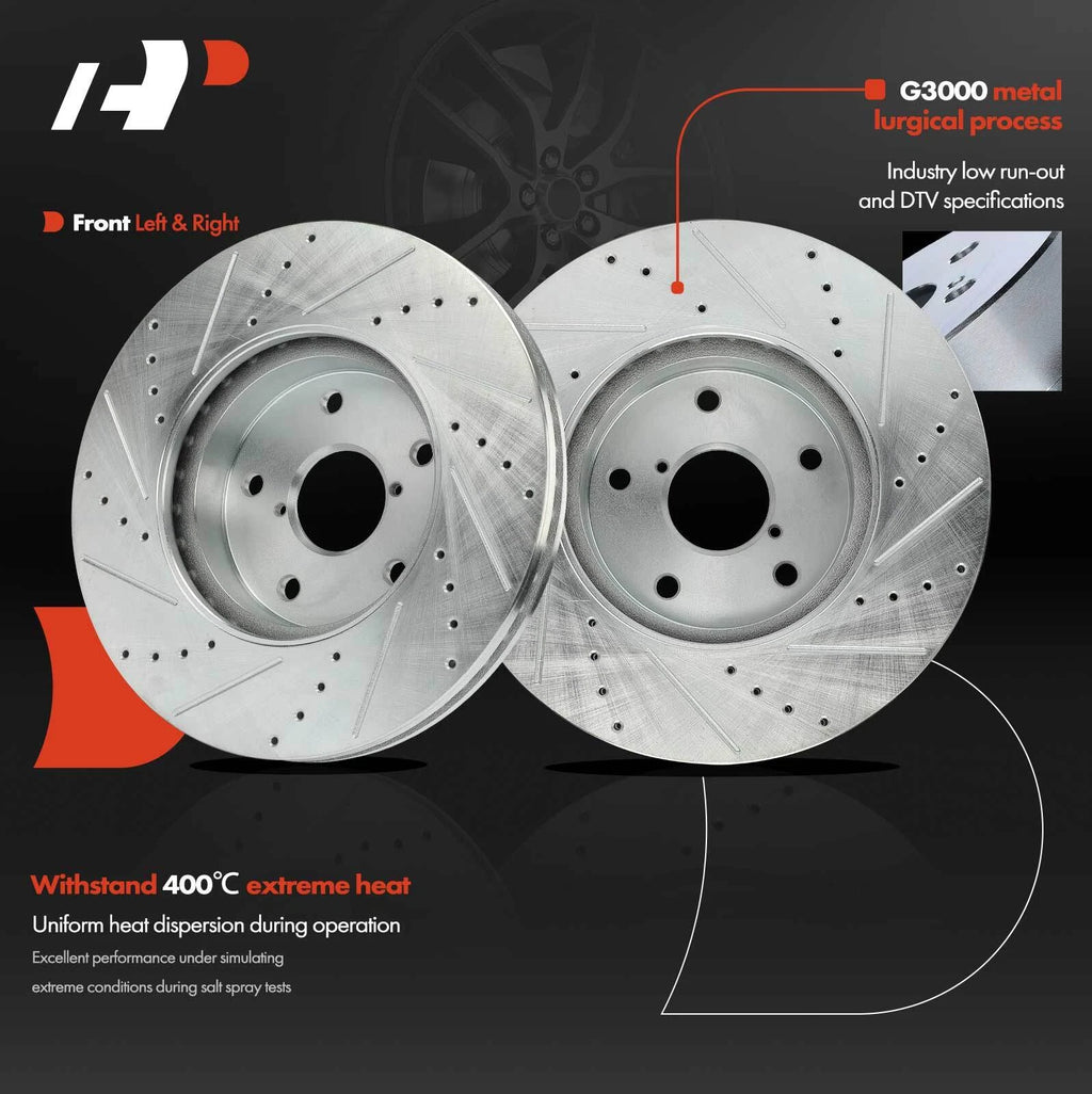 Front Drilled Brake Rotors for Subaru Legacy (2015-2019)