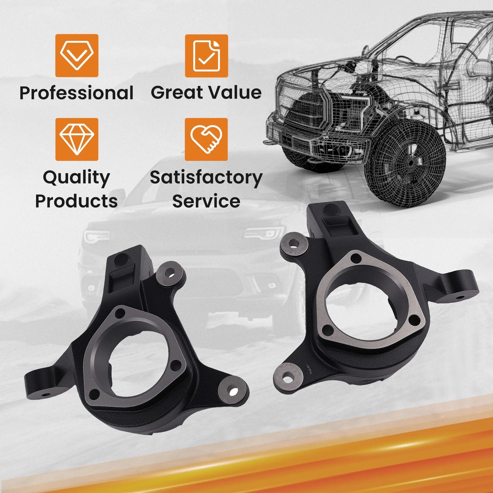 3" Lift Spindles for Chevy GMC Silverado Sierra 1500 (2000-2006)