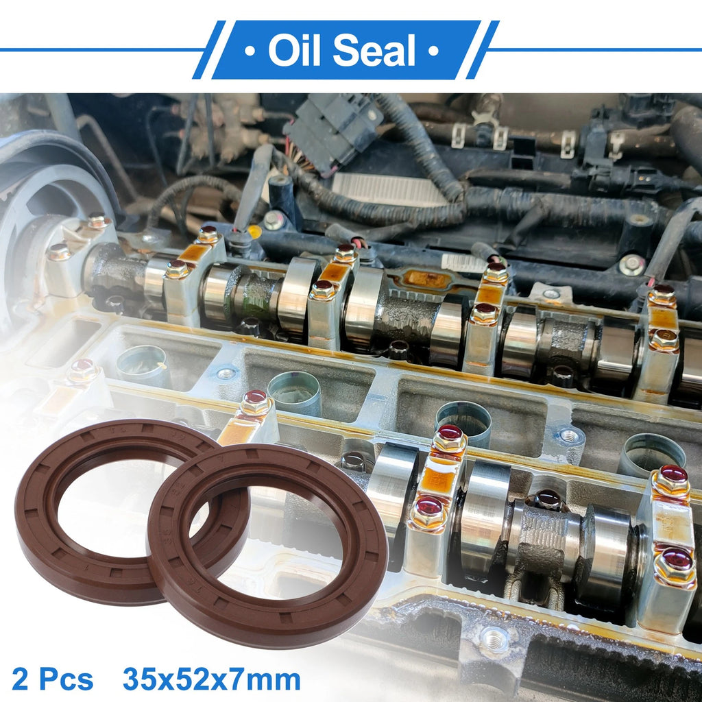 2X Oil Seal Rotary Shaft Seal   35x52x7mm FKM Rubber