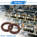 2X Oil Seal Rotary Shaft Seal   35x52x7mm FKM Rubber
