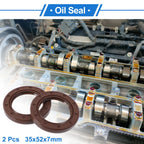 2X Oil Seal Rotary Shaft Seal   35x52x7mm FKM Rubber