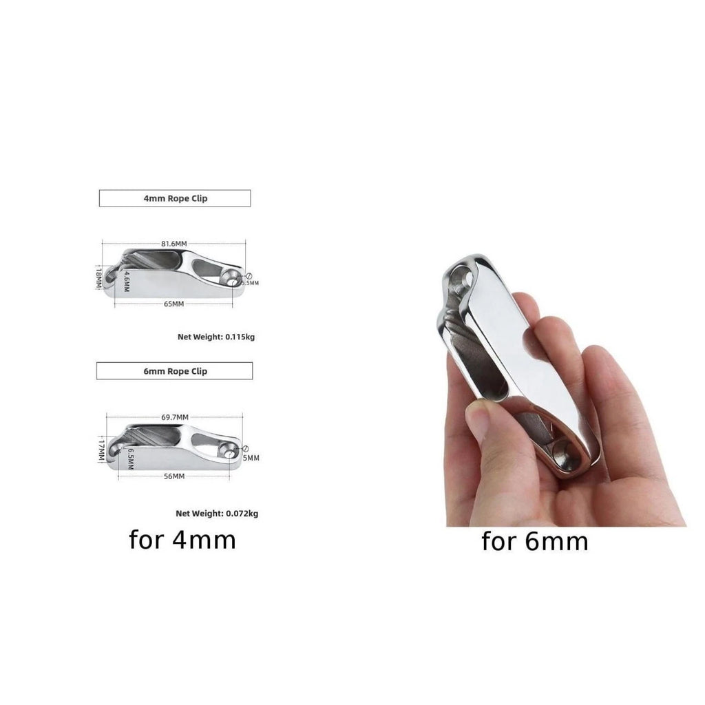 316 Stainless Steel Boat Rope Cleat for Sailboat Yacht (4mm/6mm)