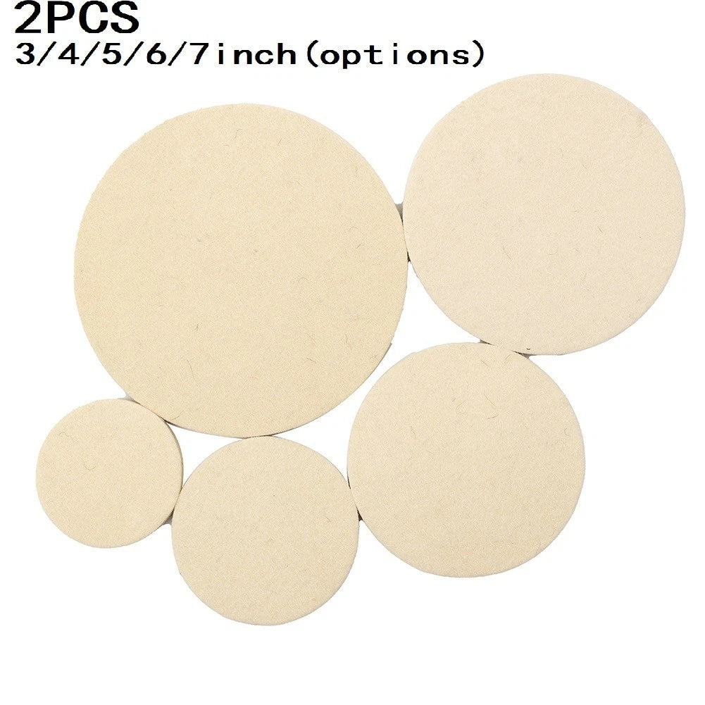 2X Wool Felt Polishing Pads for Marble Furniture Wood Products