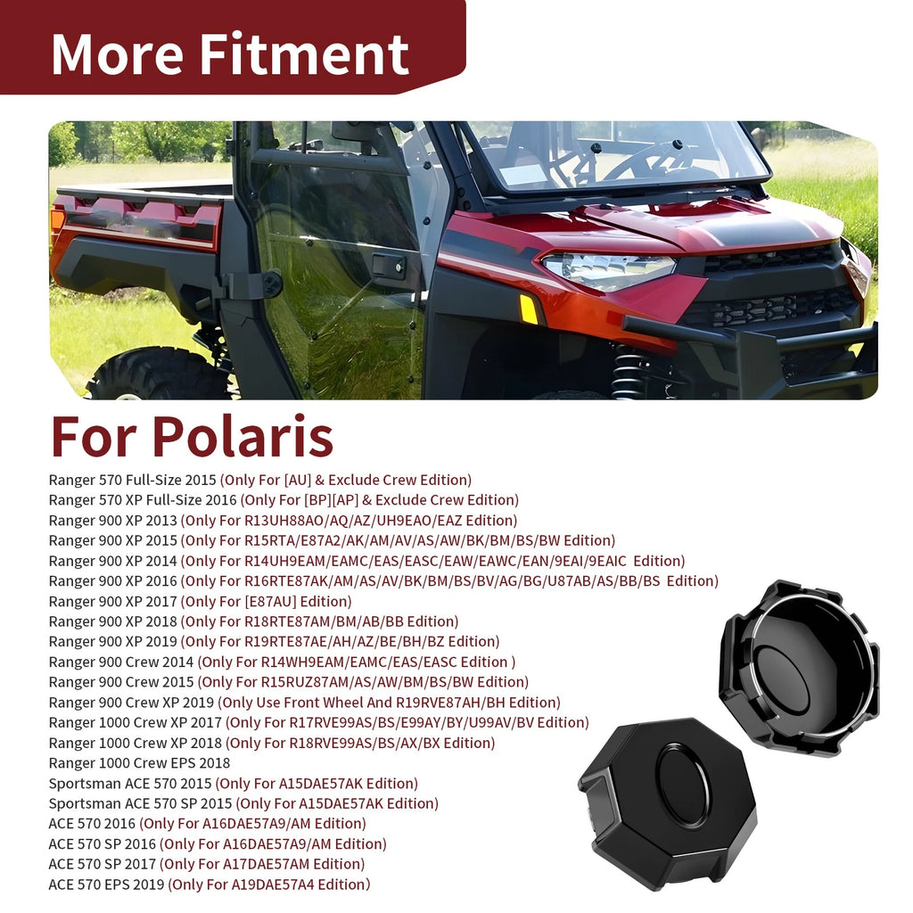 2X Wheel Rim Caps for Polaris Ranger XP 900 (2013–2019)