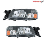 Headlight Assembly for Subaru Forester (2003–2004) Halogen Black Housing