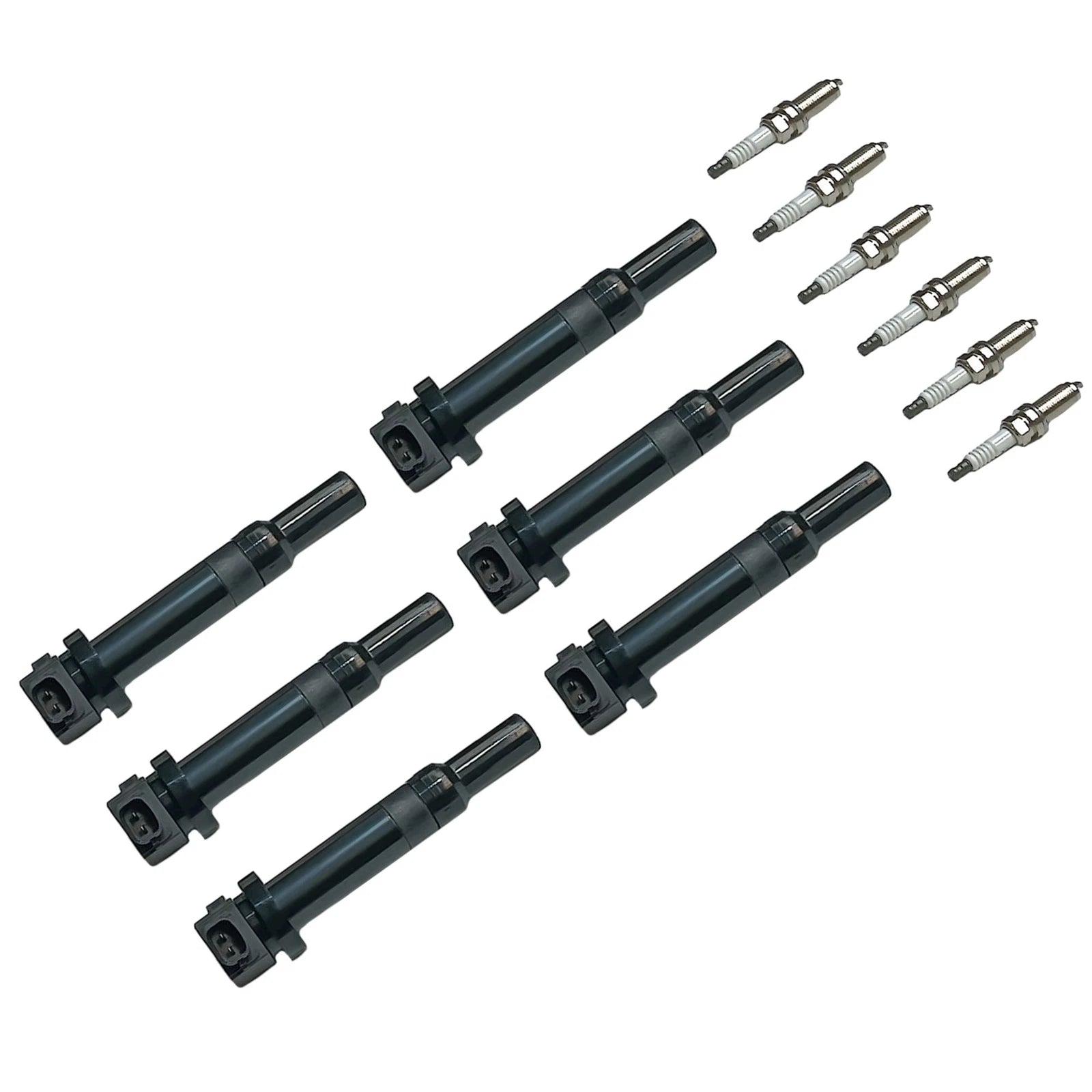 Set of 6 Ignition Coils & 6 Iridium Spark Plugs for Hyundai Santa Fe (2007–2009)