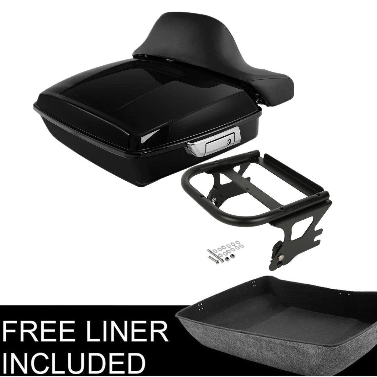 Chopped Trunk Backrest Rack for Harley Electra Glide Road King (1997–2008)