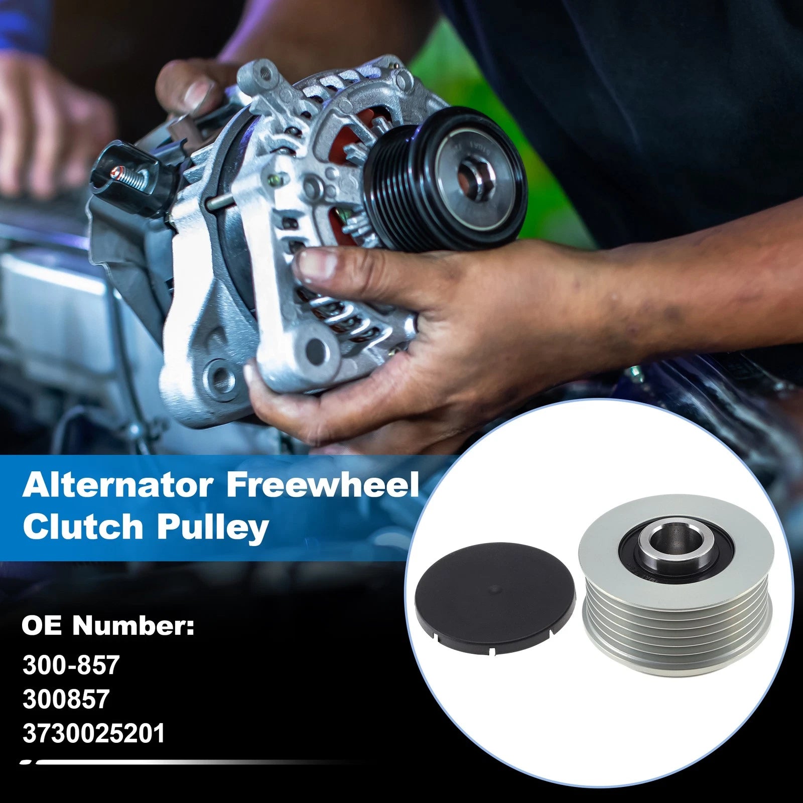 Set of 1 Alternator Freewheel Clutch Pulley 300-857 for Hyundai Sonata (2009–2014)