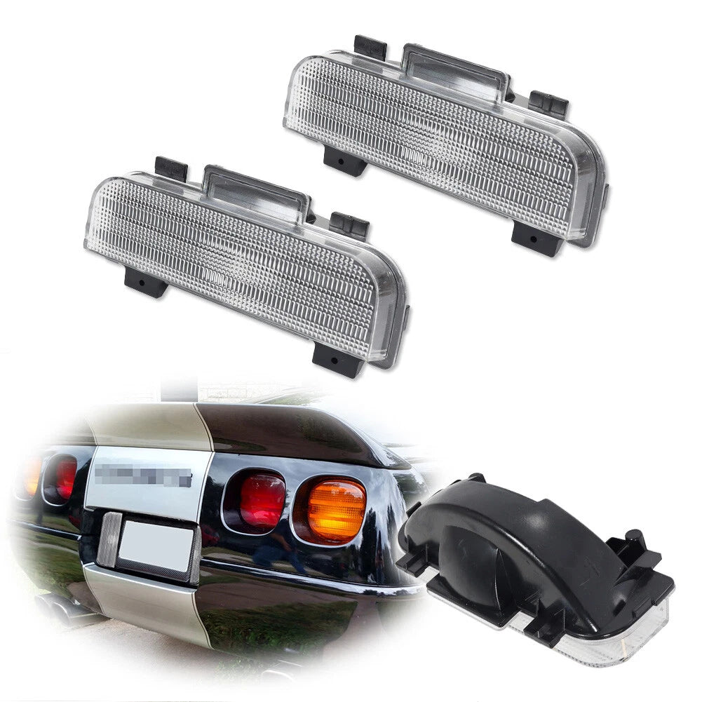 Frosted Clear Tailgate Reverse Backup Lamp Light Covers for Corvette C4 (1984–1990)