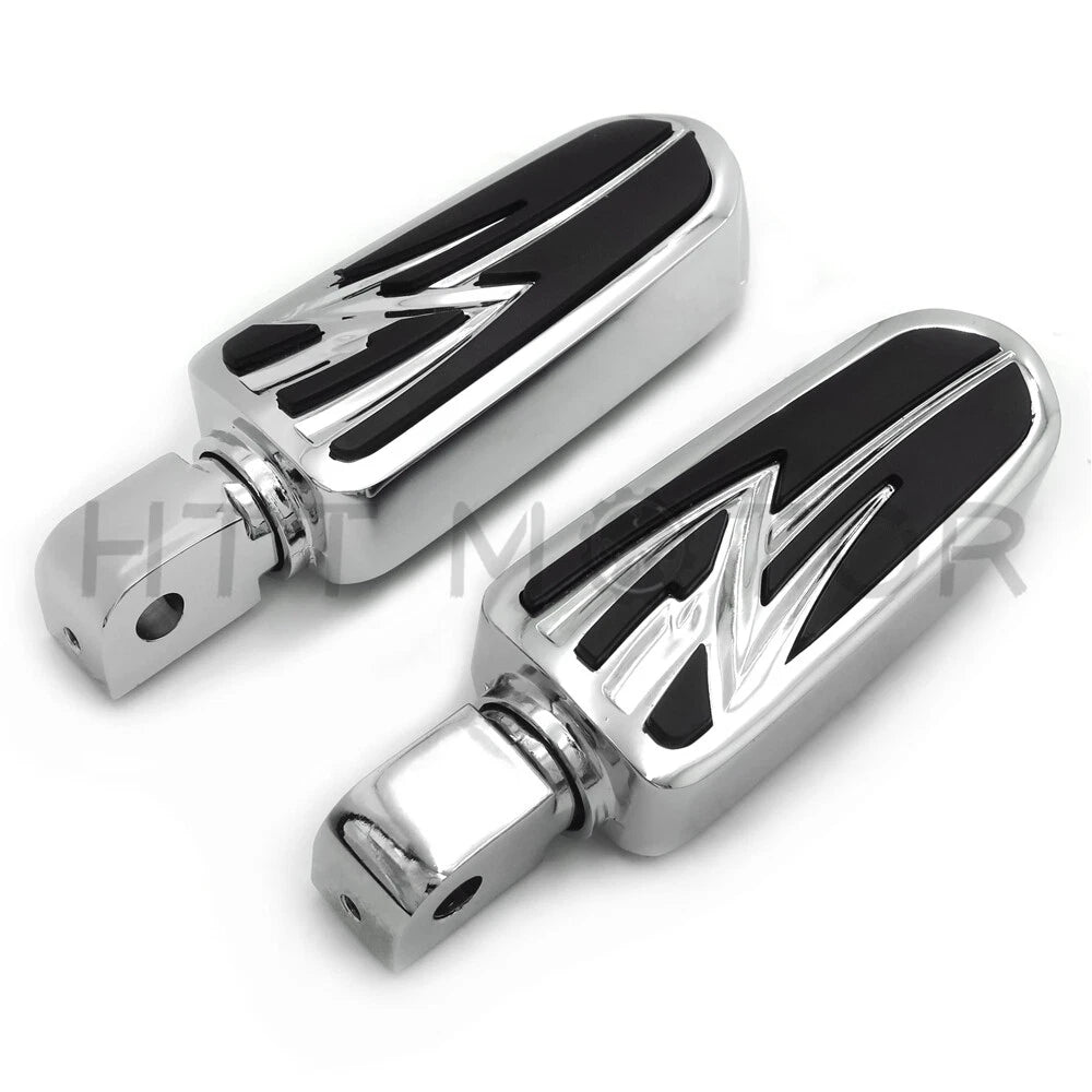 Chrome Flash Footpegs Footrest for Honda Rebel 250 (1996–2016) VT1300 (2010–2016)