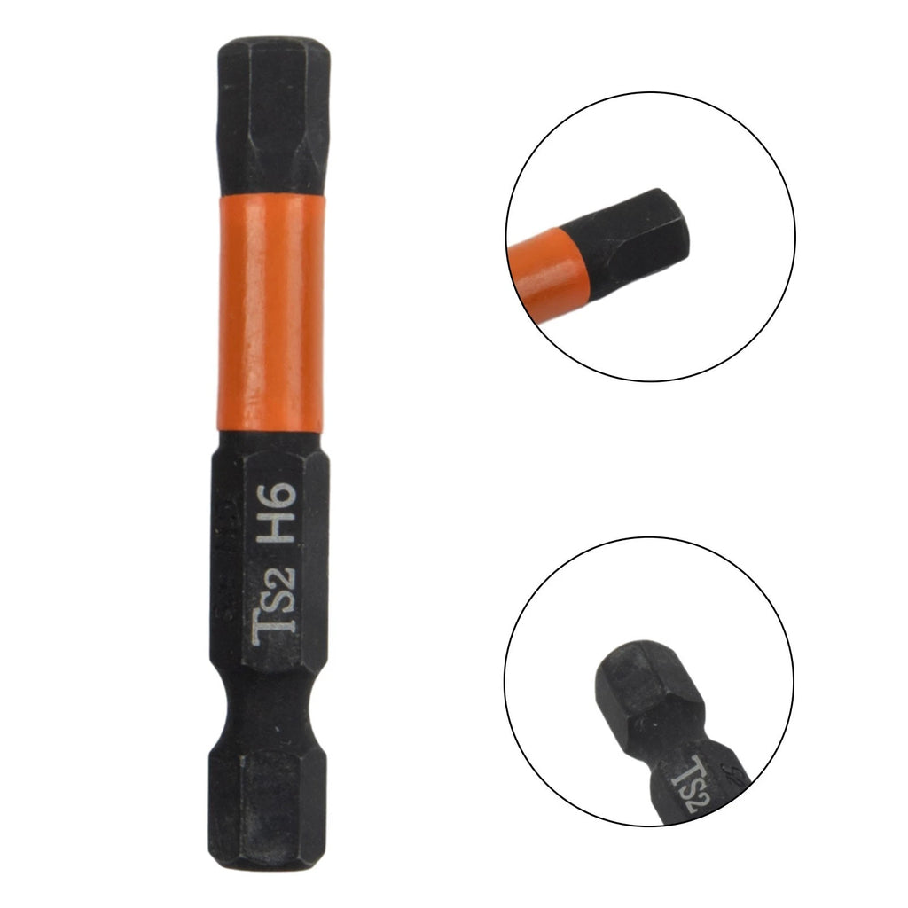 Set of 5 Hexagon Screwdriver Bits H2-H6 for Power Drill 50mm