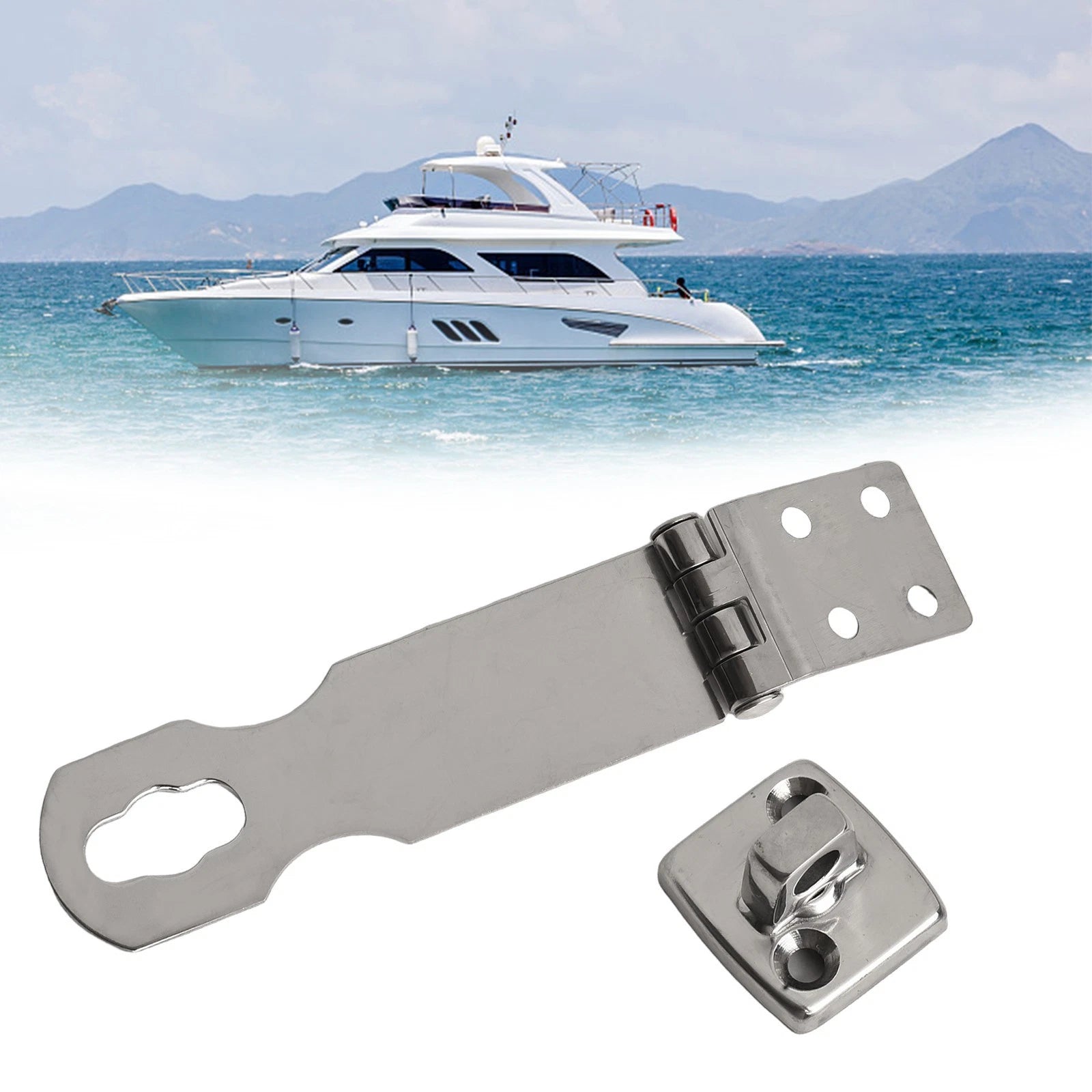 304 Stainless Steel Boat Swivel Eye Locking Hasp Latch Accessory