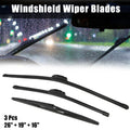 Set of 3 Windshield Wiper Blades for Toyota Prius (2010–2015)
