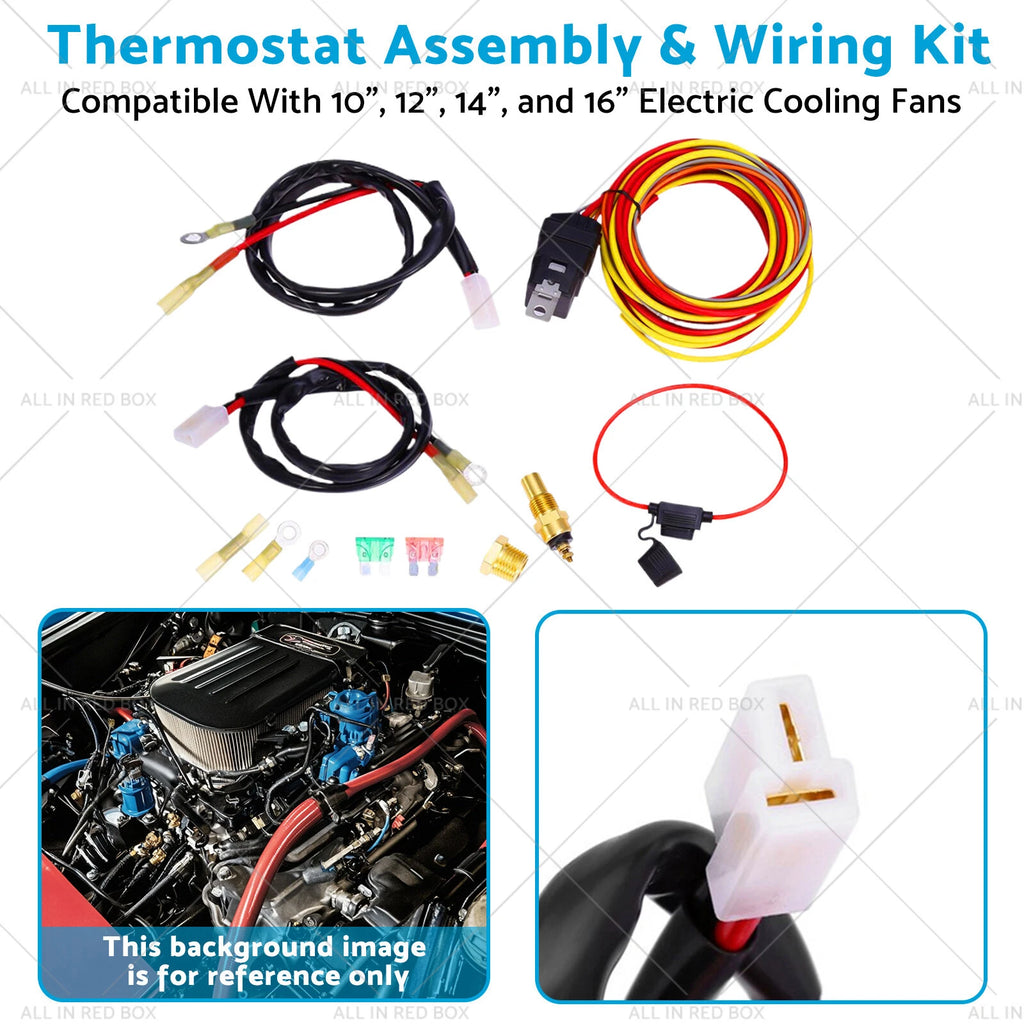 Dual Electric Cooling Fan Wiring Kit for 185/165 Thermostat (50 Amp)