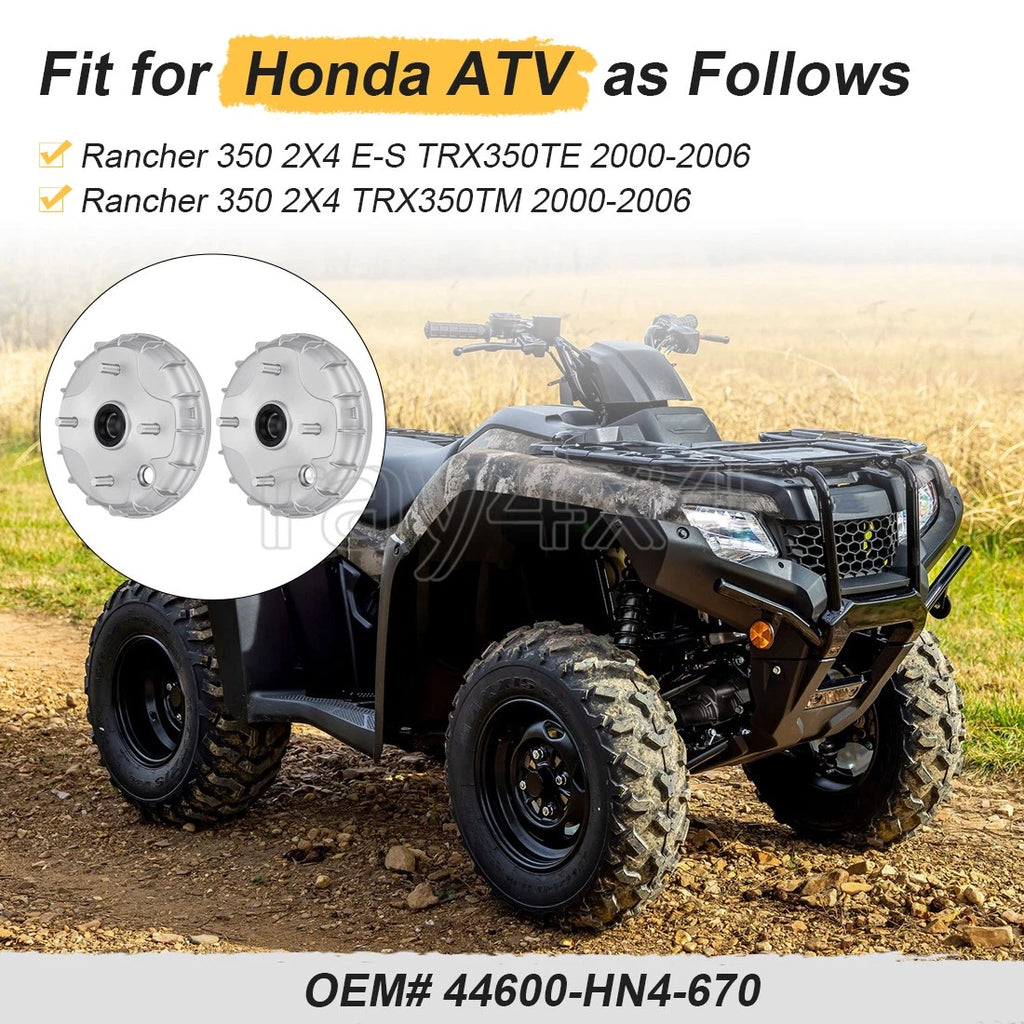 2Pcs Front Brake Drum for Honda TRX350TM 2x4 Rancher 350 (2000–2006) 44600-HN4-670