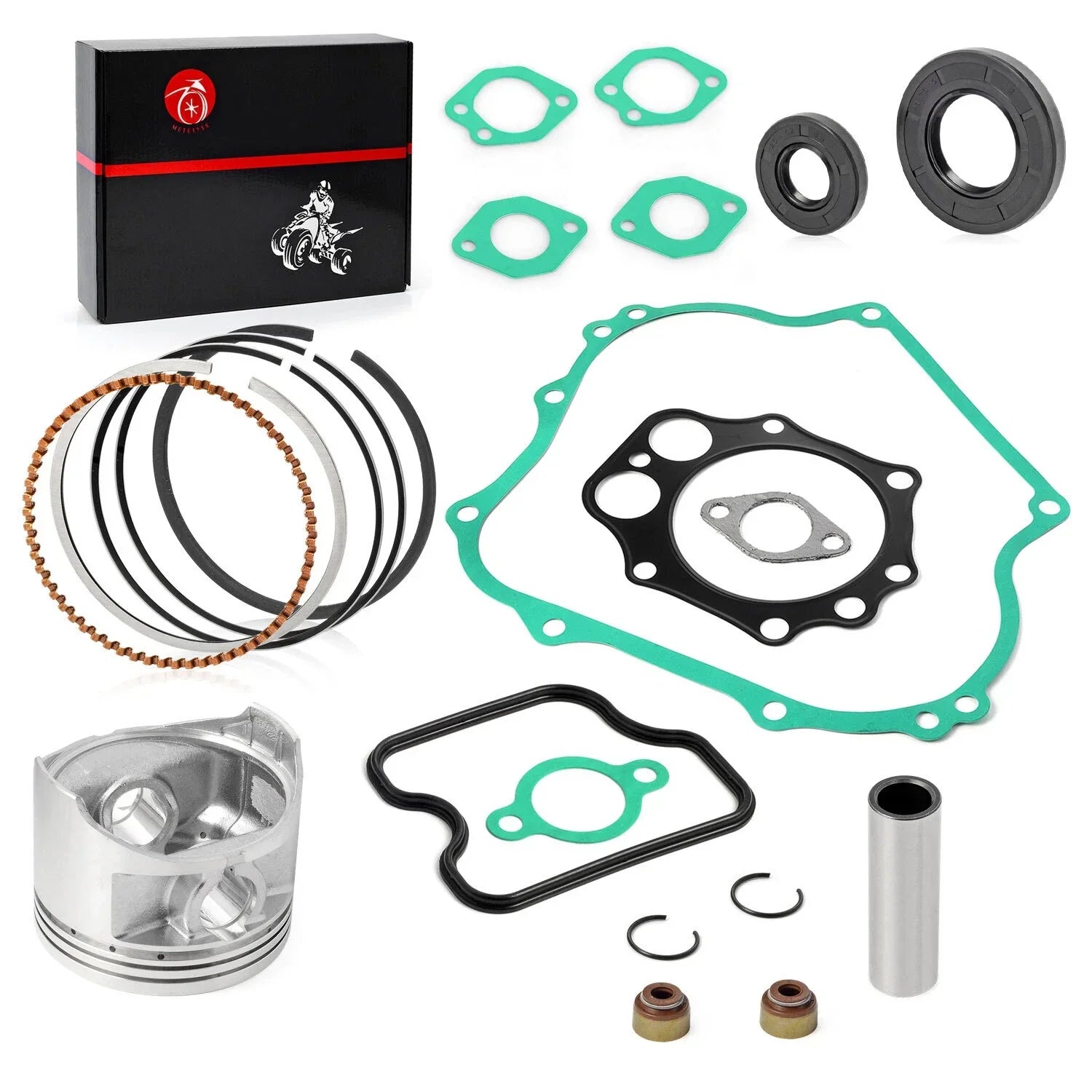 Top End Kit Piston Ring Gasket Seal for Club Car DS Precedent FE350 (1996–2026)