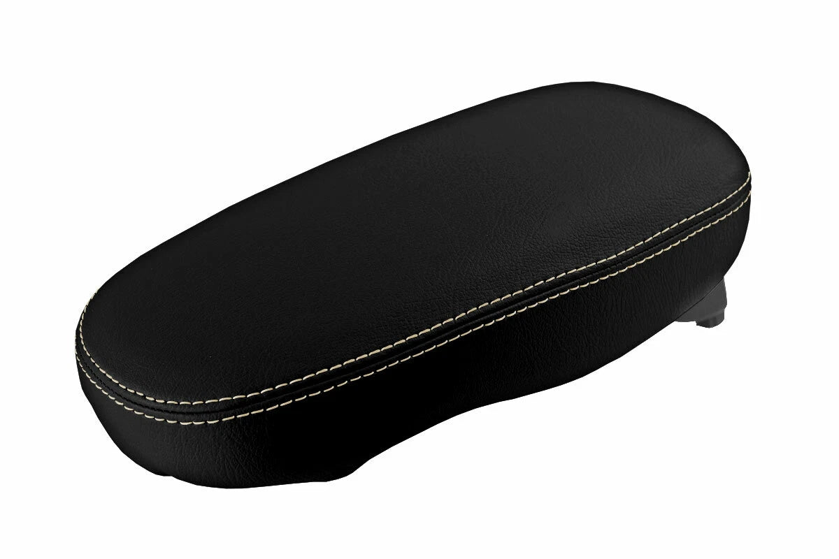 Armrest Cover for Kia Soul (2014–2019) Leather Beige Stitch