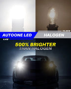 Set of 2 Error Free White Canbus LED Bulbs for Car Backup Reverse Light