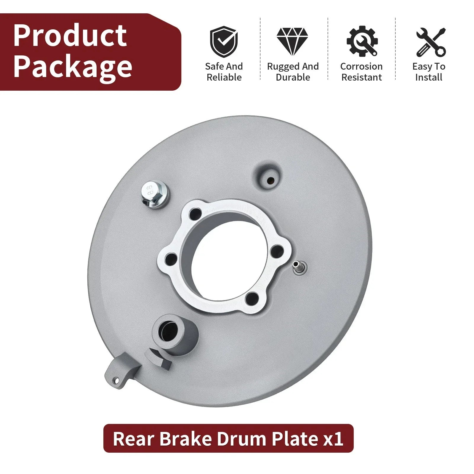 Rear Brake Drum Plate for Yamaha Kodiak 400 YFM400 4x4 (1993–1999)
