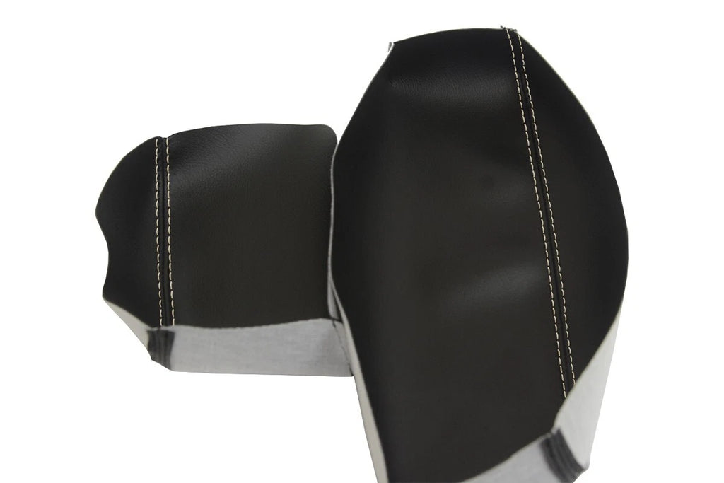Leather Console Lid Armrest Cover for Audi Q7 (2007–2015) Beige Stitch