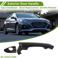 Exterior Door Handle for Hyundai Kia Picanto (2011–2023) No.826511Y000 Black Front Left