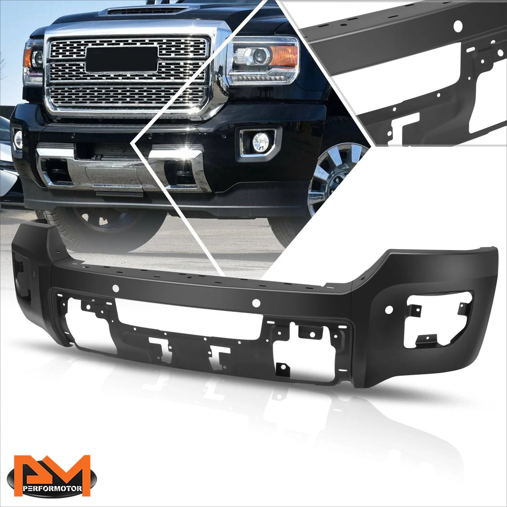 Front Bumper Face Bar for GMC Sierra 2500 3500 HD (2015–2019) w/ Parking Sensor Holes