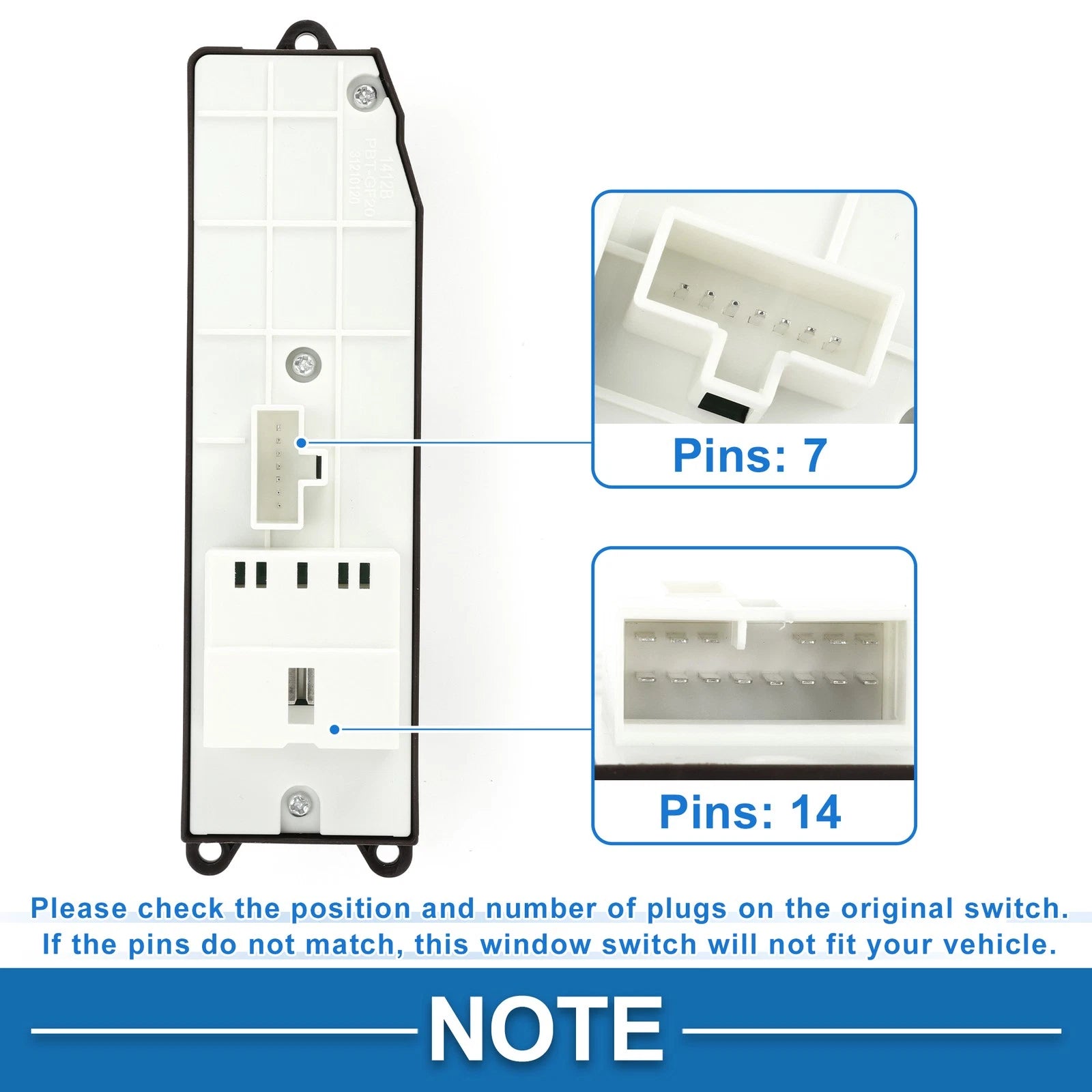 Power Window Switch for Toyota Corolla (1997–2004) No. 8482012350