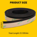 1x Rubber Car Side Door Window Glass Seal for Universal Vehicles (13FT)