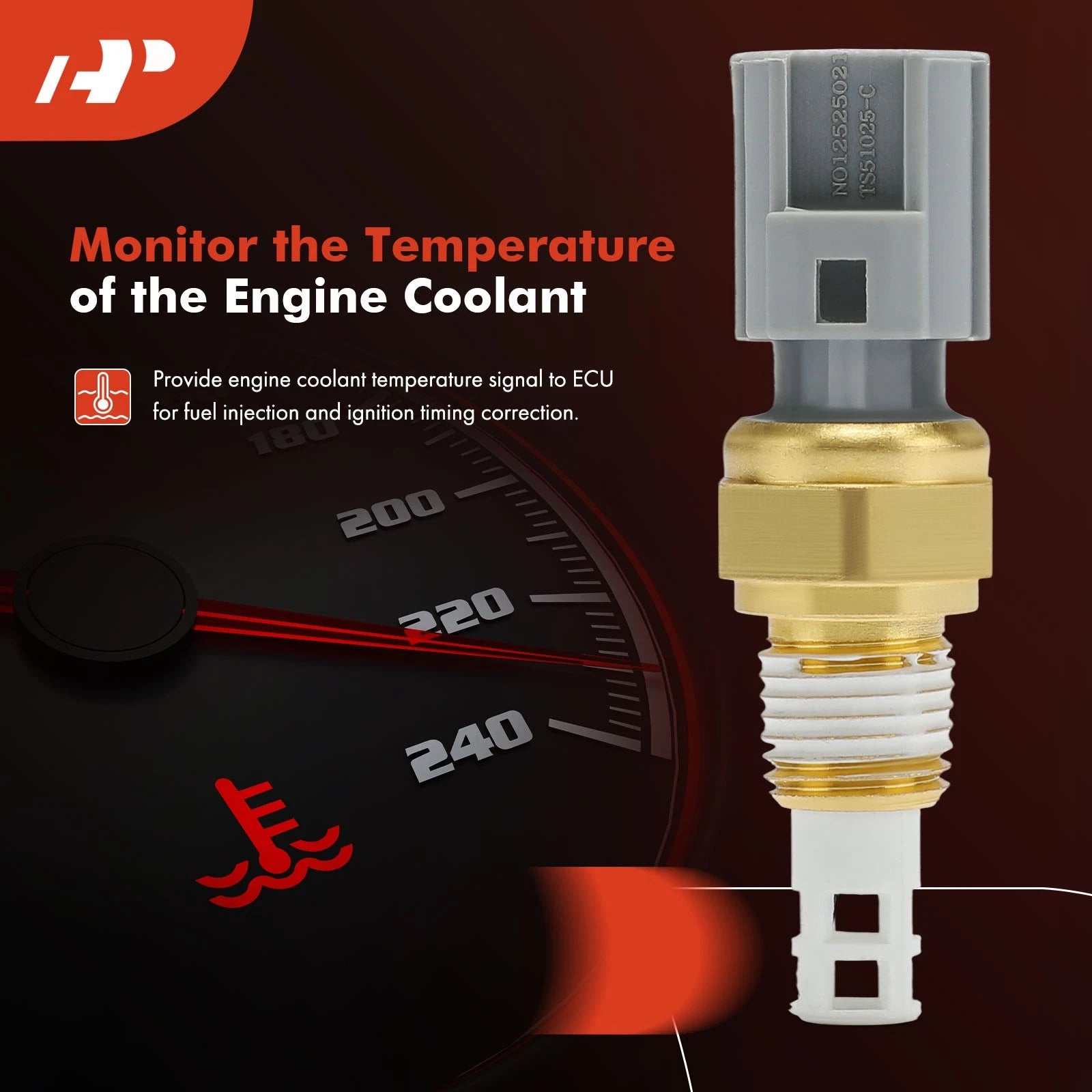 Engine Coolant Temperature Sensor for Dodge Ram 1500 Jeep Cherokee (1997-2006)